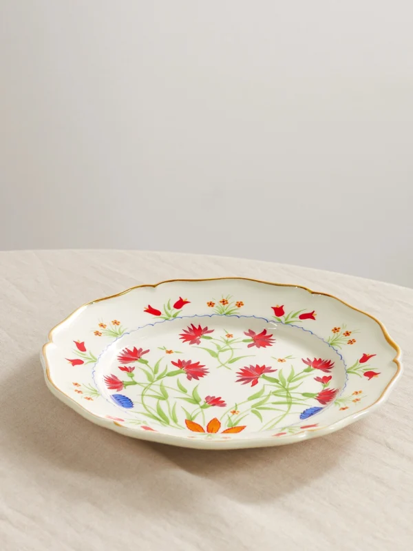 Cabana + Carolina Herrera Josefina 27cm Gold-plated Ceramic Dinner Plate