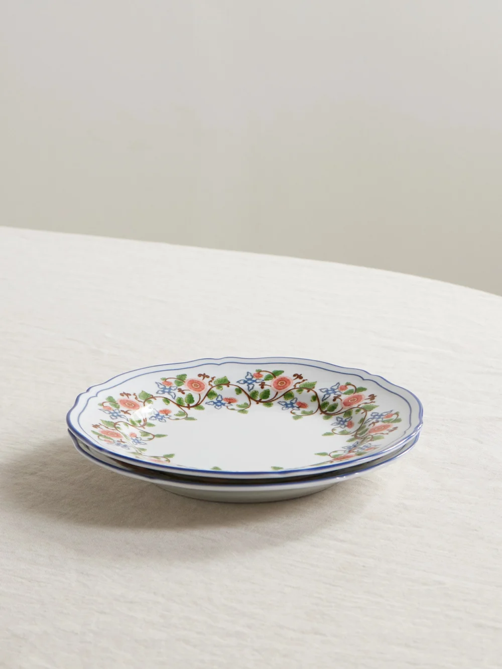 Cabana + Ginori 1735 Martina Set of Two Porcelain Dessert Plates in multi