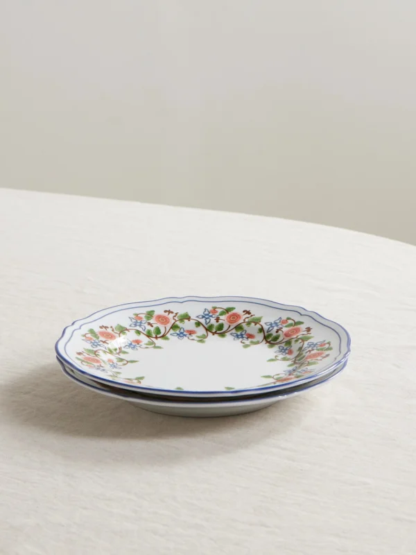 Cabana + Ginori 1735 Martina Set of Two Porcelain Dessert Plates
