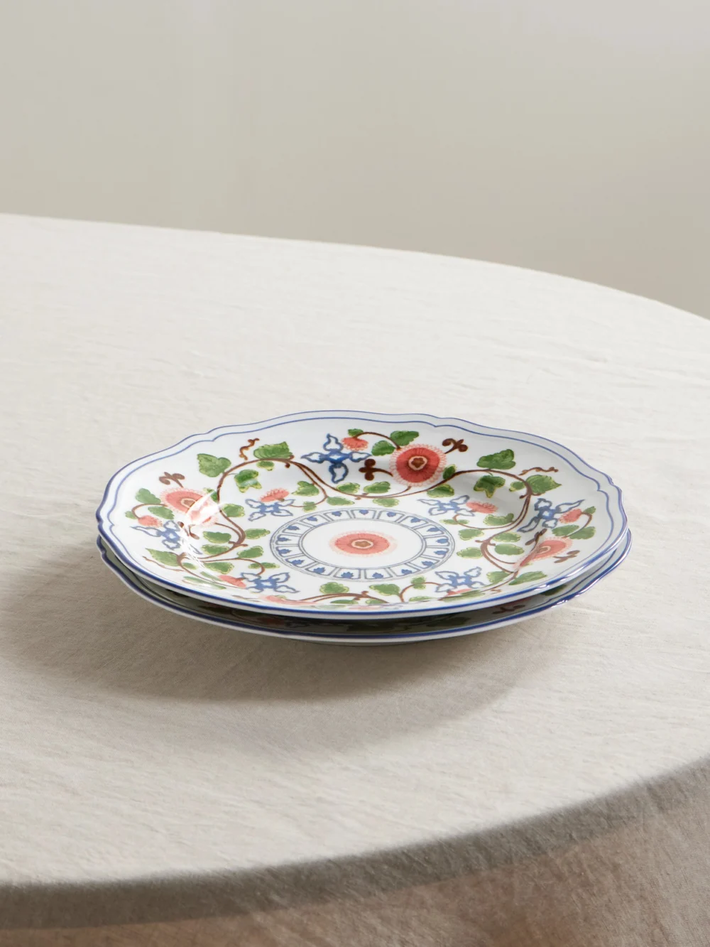Cabana + Ginori 1735 Martina Set of Two Porcelain Dinner Plates in multi