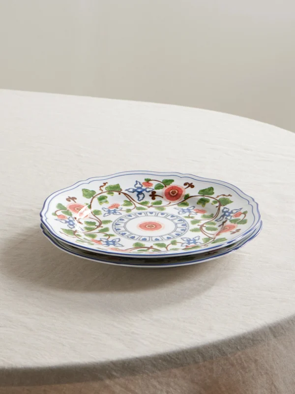 Cabana + Ginori 1735 Martina Set of Two Porcelain Dinner Plates
