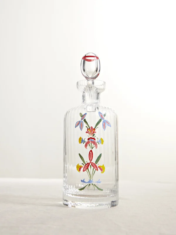 Cabana Painted Glass Bottle