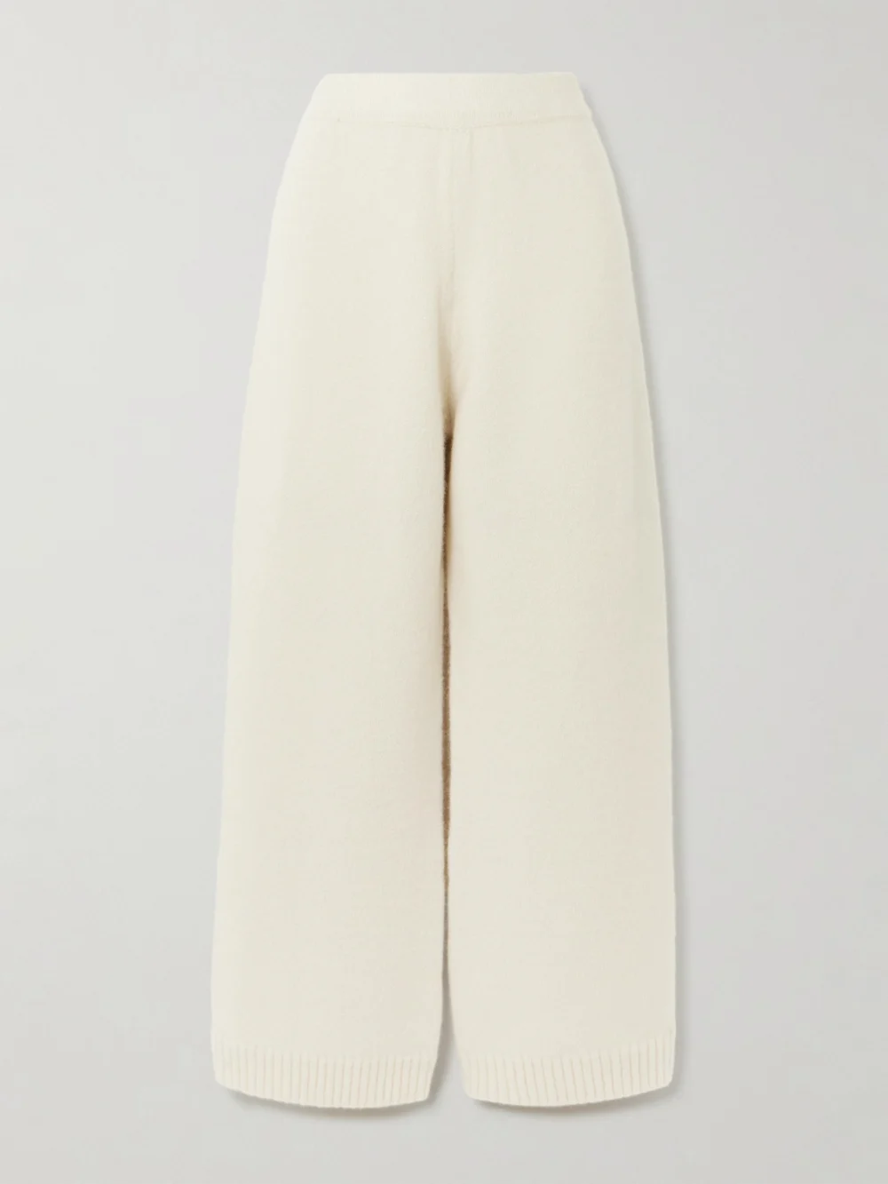 Calle Del Mar Cashmere Wide-leg Pants in cream