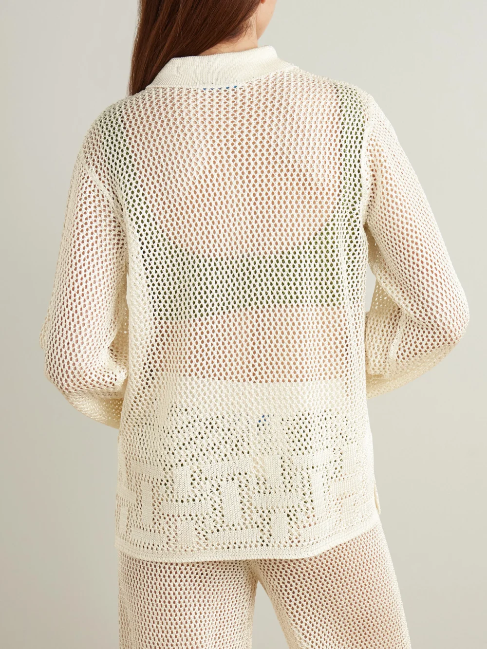Back view of the Calle Del Mar Crocheted Cardigan