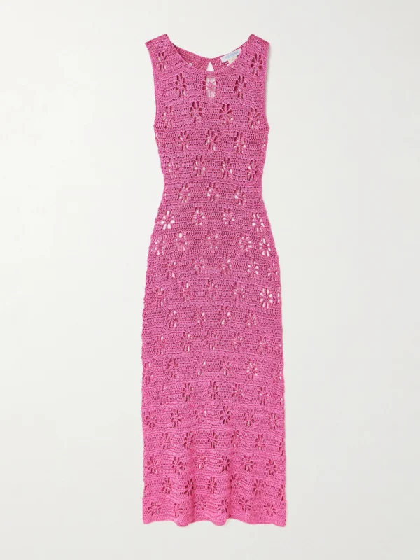 Calle Del Mar Crocheted Midi Dress