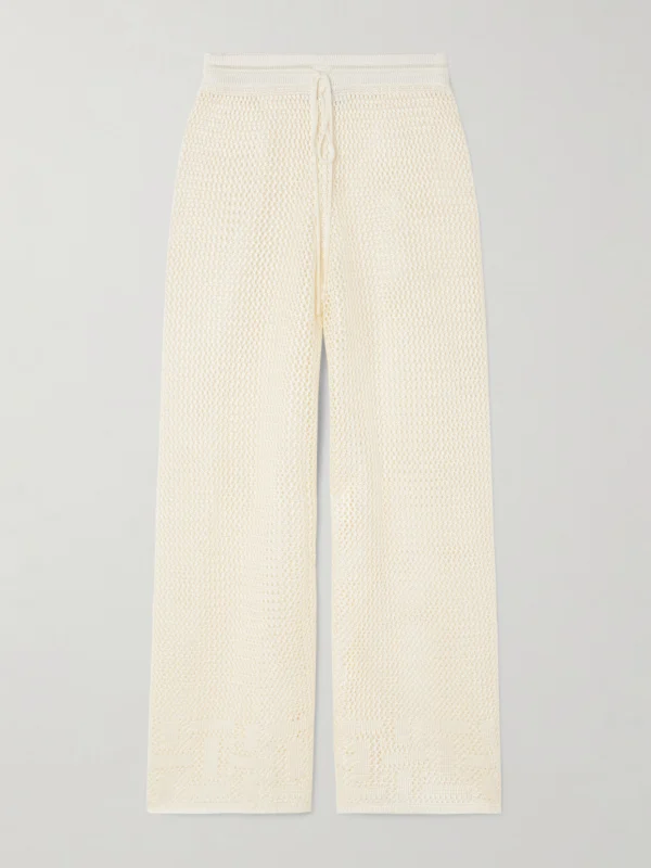 Calle Del Mar Crocheted Wide-leg Pants