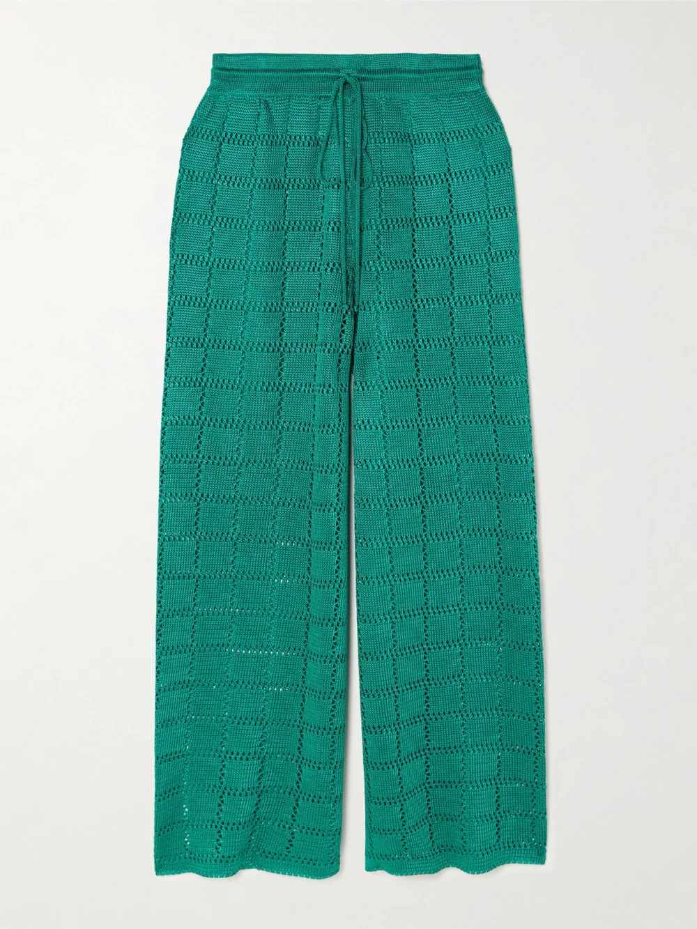 Calle Del Mar Crocheted Wide-leg Pants in green
