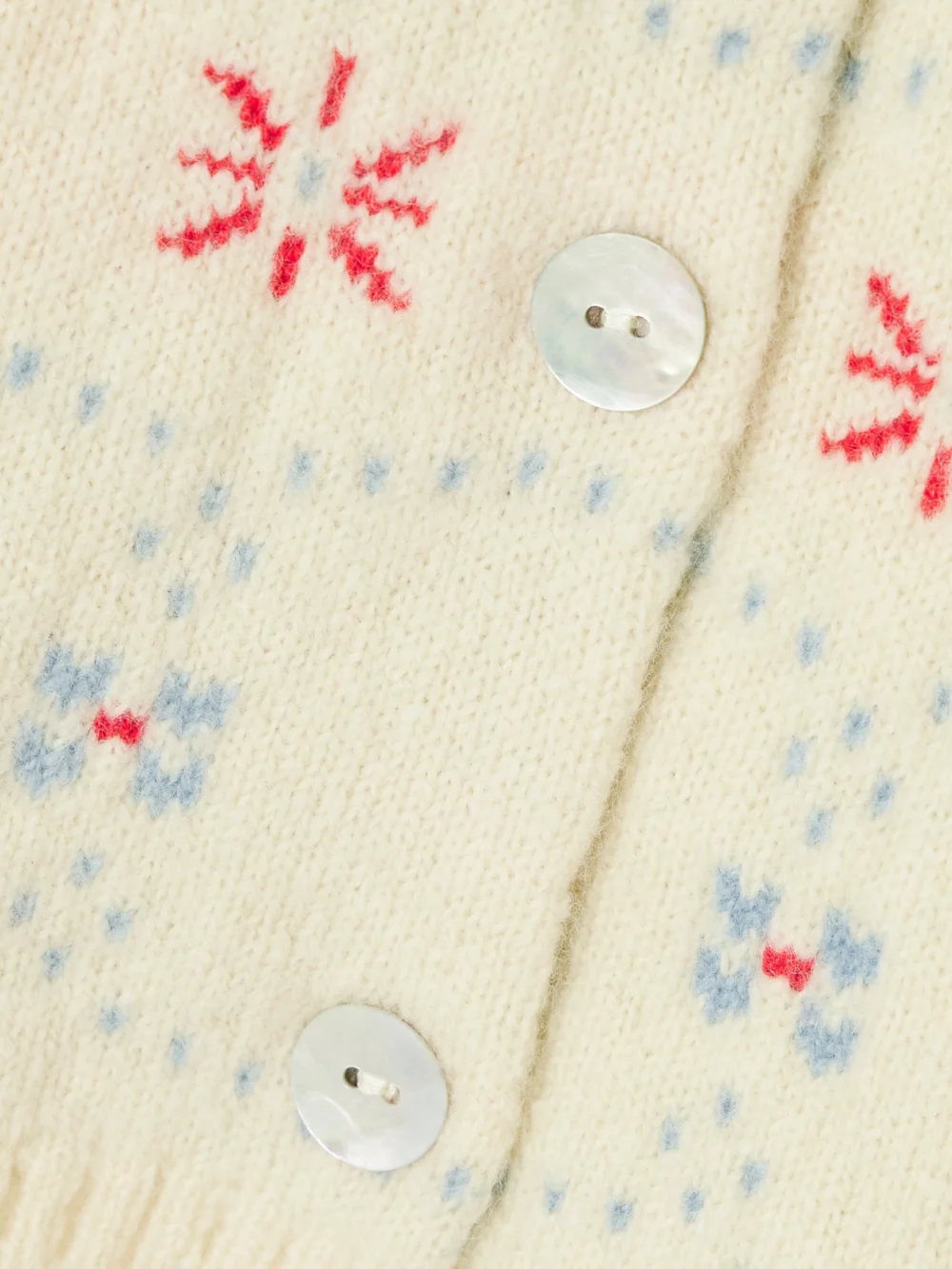 Close-up detail of the Calle Del Mar Cropped Cashmere and Silk-blend Jacquard Cardigan