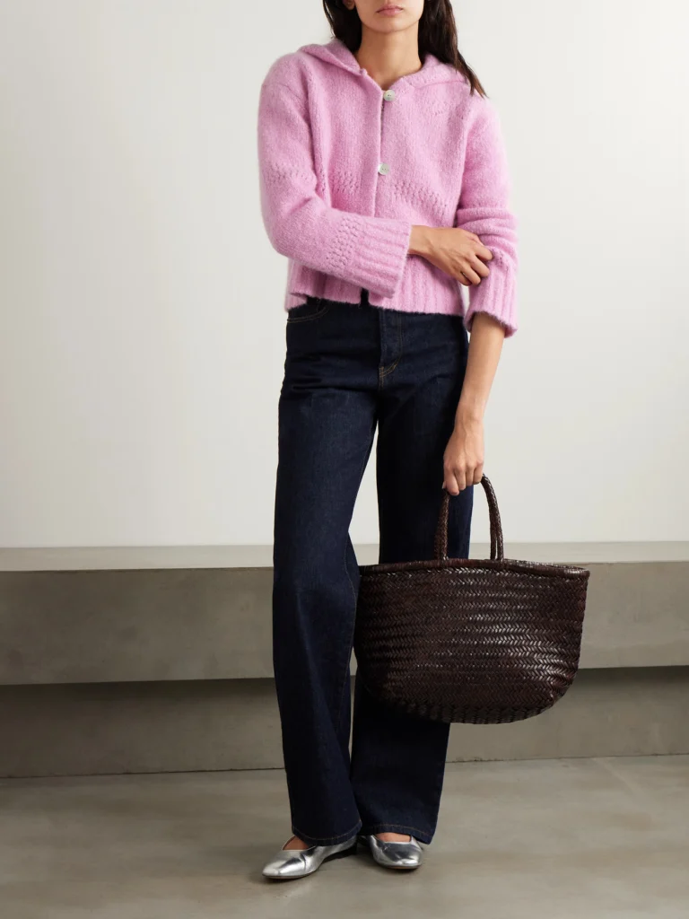 Calle Del Mar Pointelle-knit Cashmere and Silk-blend Hooded Cardigan