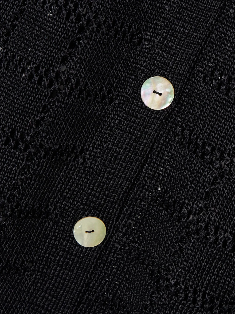 Close-up detail of the Calle Del Mar Pointelle-knit Shirt