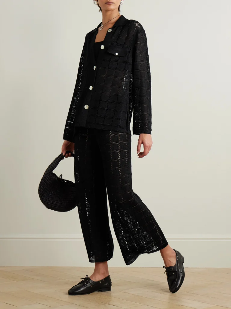 Calle Del Mar Pointelle-knit Shirt