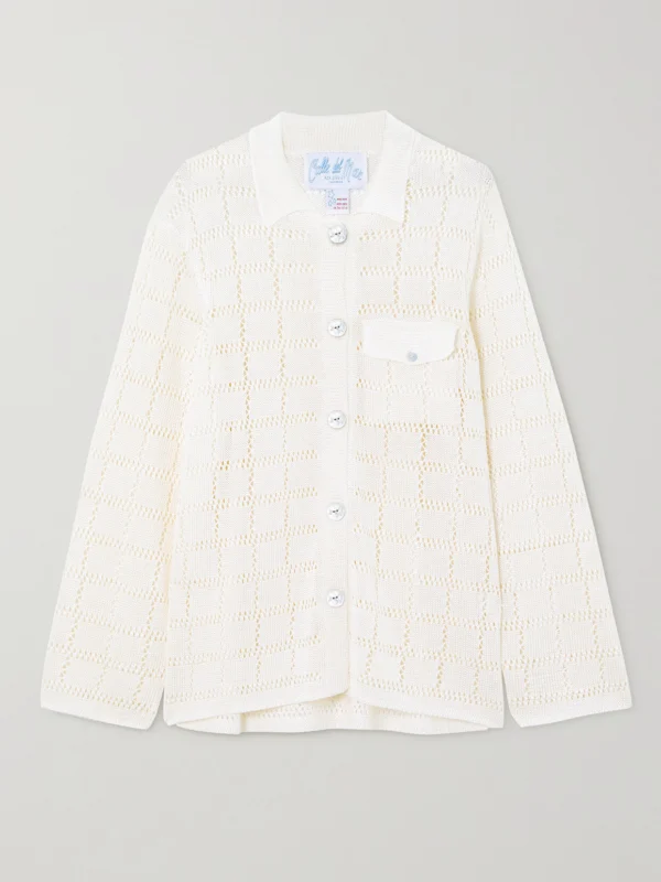 Calle Del Mar Pointelle-knit Shirt