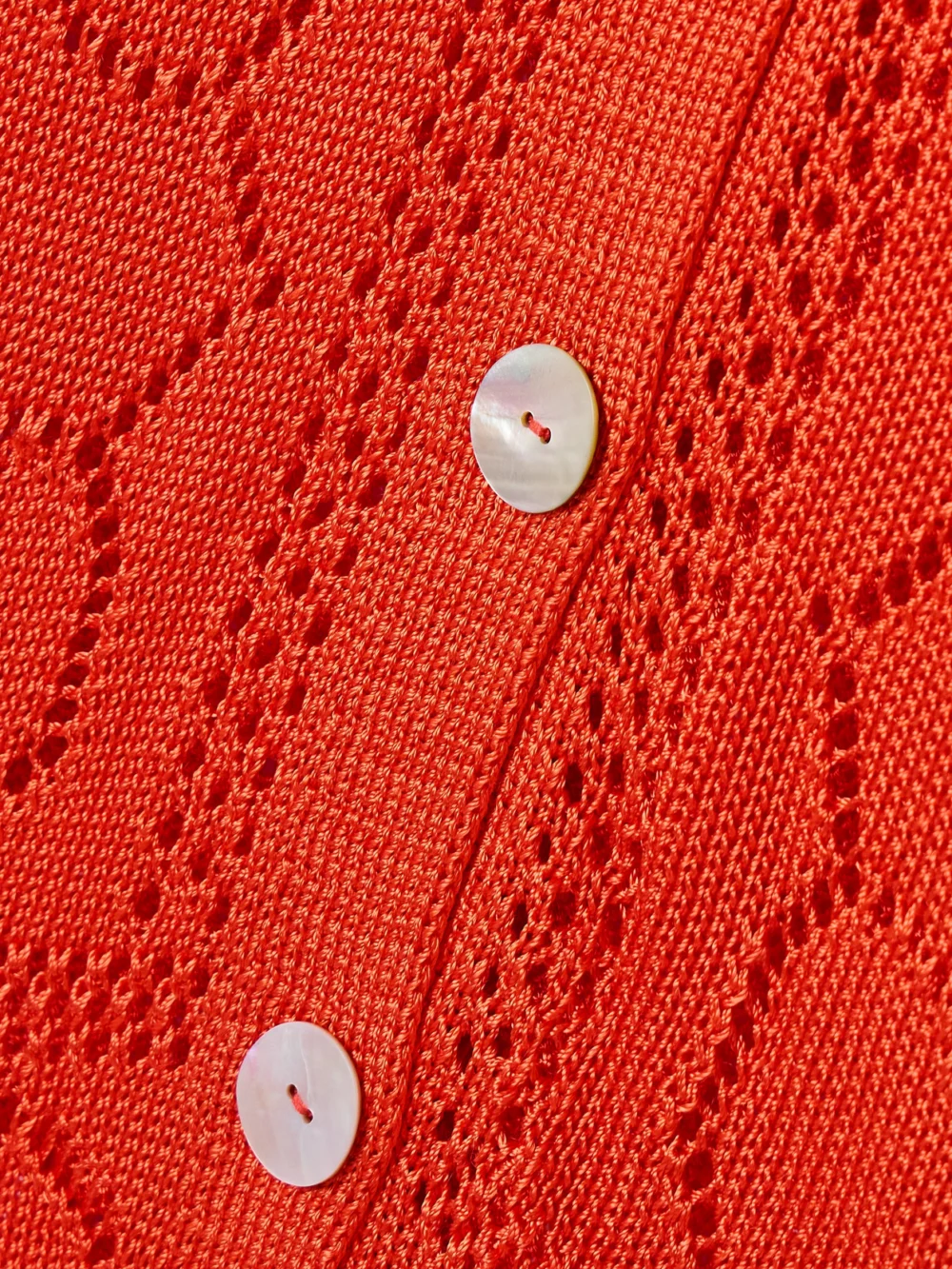 Close-up detail of the Calle Del Mar Pointelle-knit Shirt