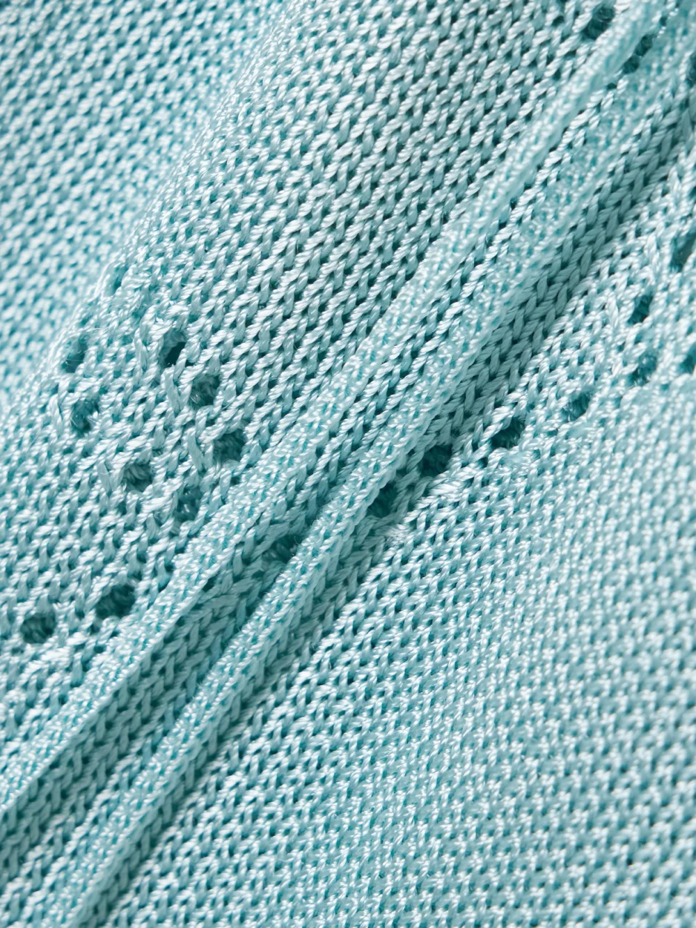 Close-up detail of the Calle Del Mar Pointelle-knit Shorts