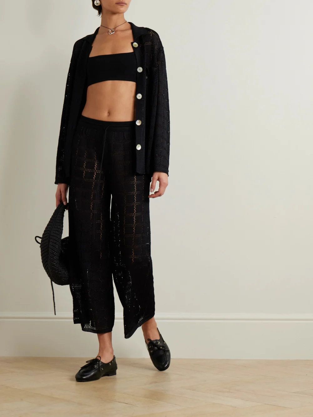 Calle Del Mar Ribbed-knit Bandeau Top, worn by a model