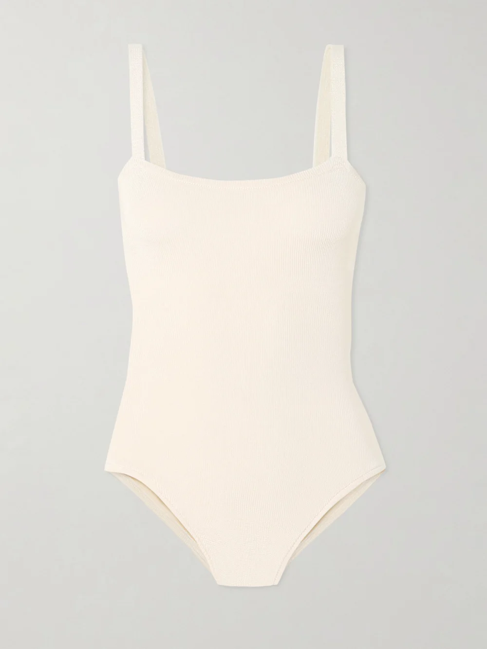 Calle Del Mar Ribbed-knit Bodysuit in ecru