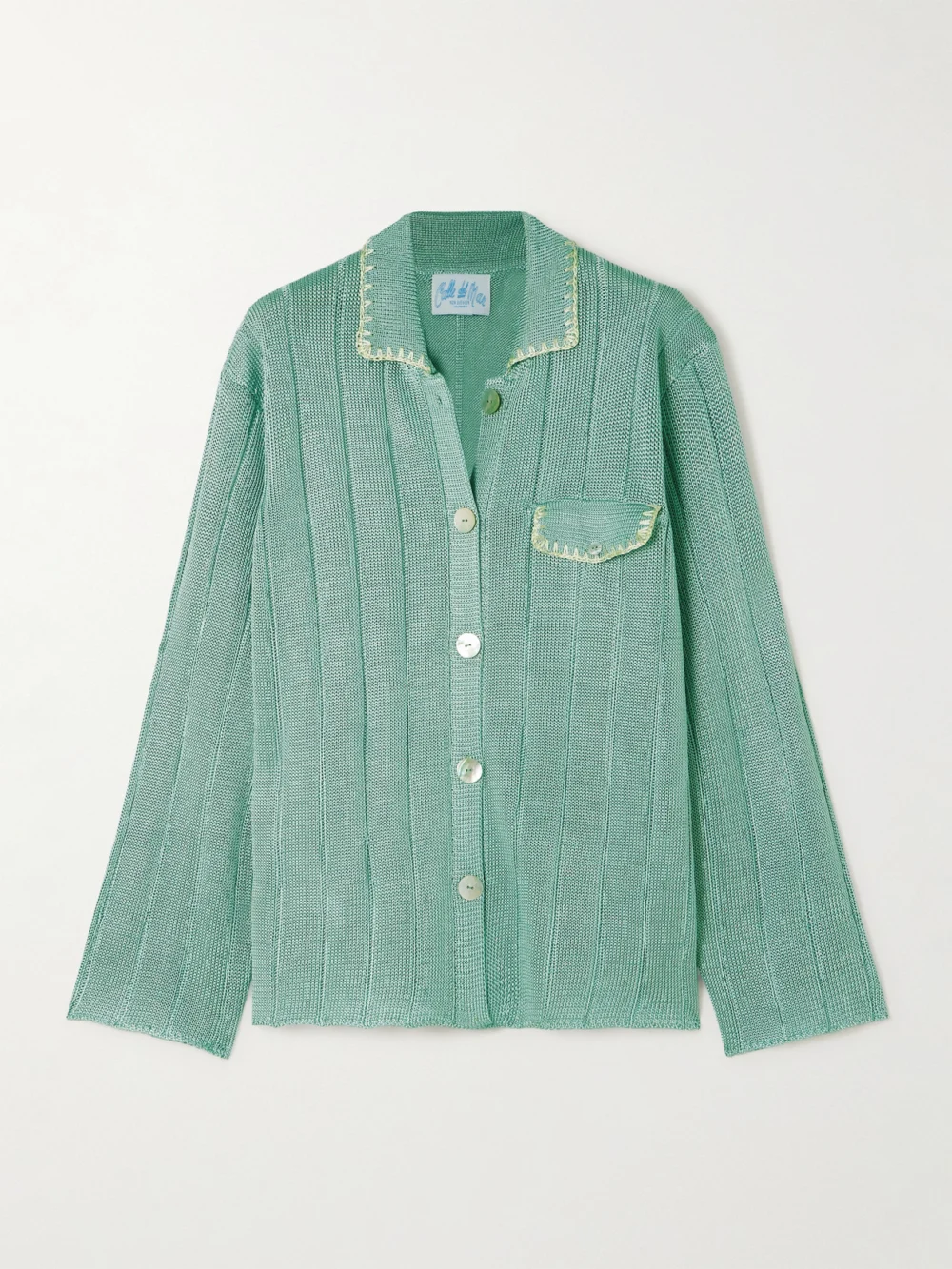 Calle Del Mar Ribbed-knit Shirt in blue