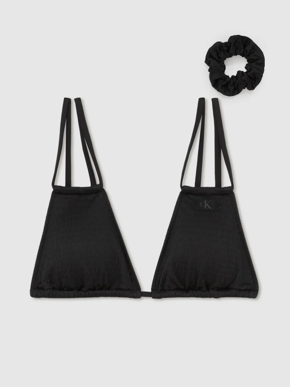 Calvin Klein Calvin Klein Black Crinkle Triangle Bikini