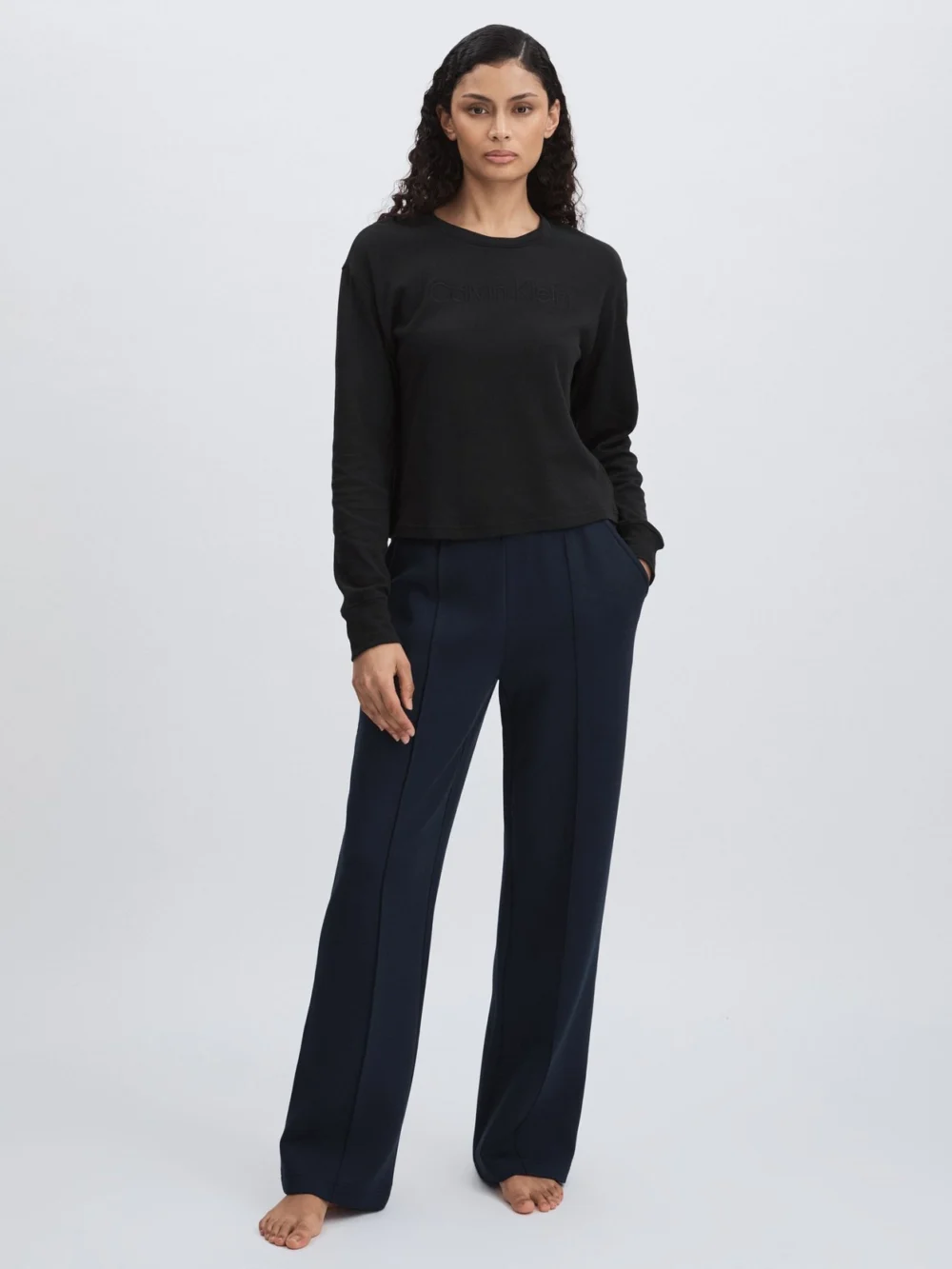 Calvin Klein Calvin Klein Black Relaxed Logo Sweatshirt, view 3