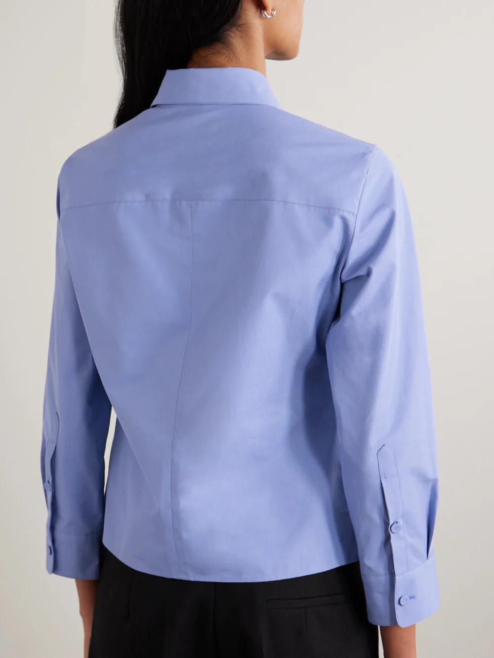 Back view of the Calvin Klein Collection Daisy Cotton-poplin Shirt