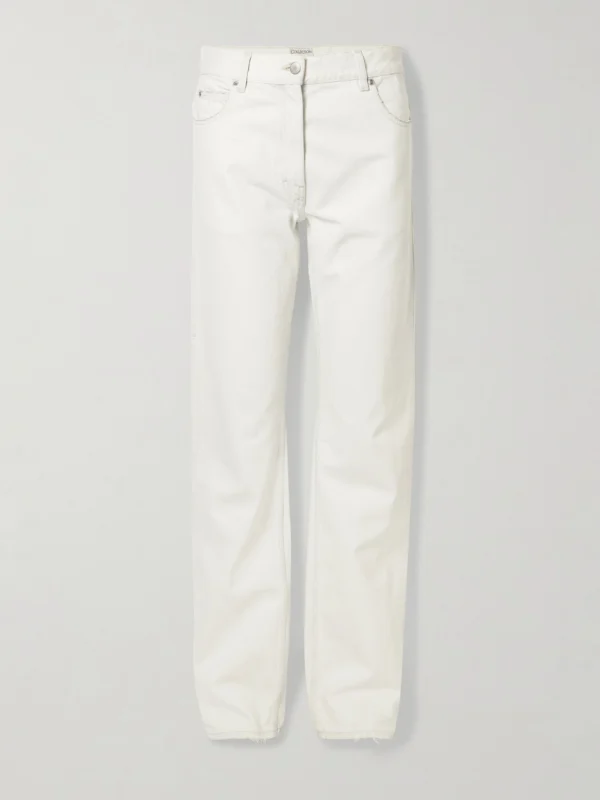 Calvin Klein Collection Distressed Mid-rise Straight-leg Jeans