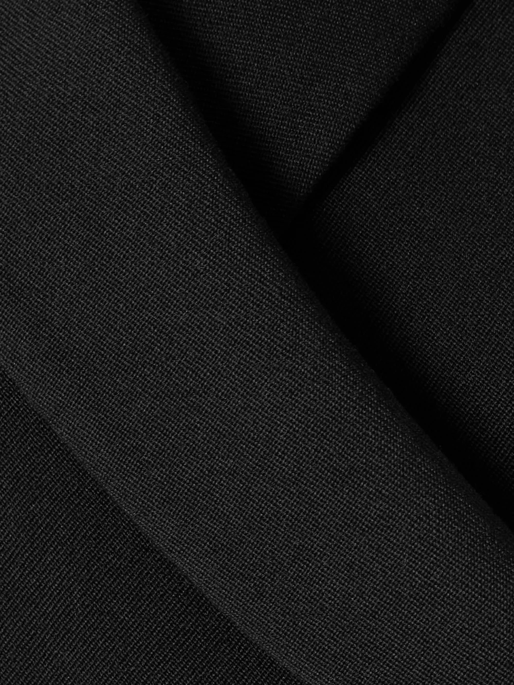 Close-up detail of the Calvin Klein Collection Mia Asymmetric Wool Blazer