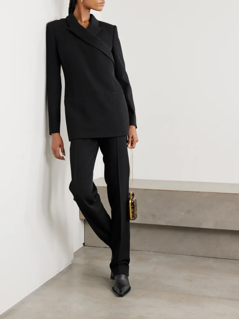 Calvin Klein Collection Mia Asymmetric Wool Blazer