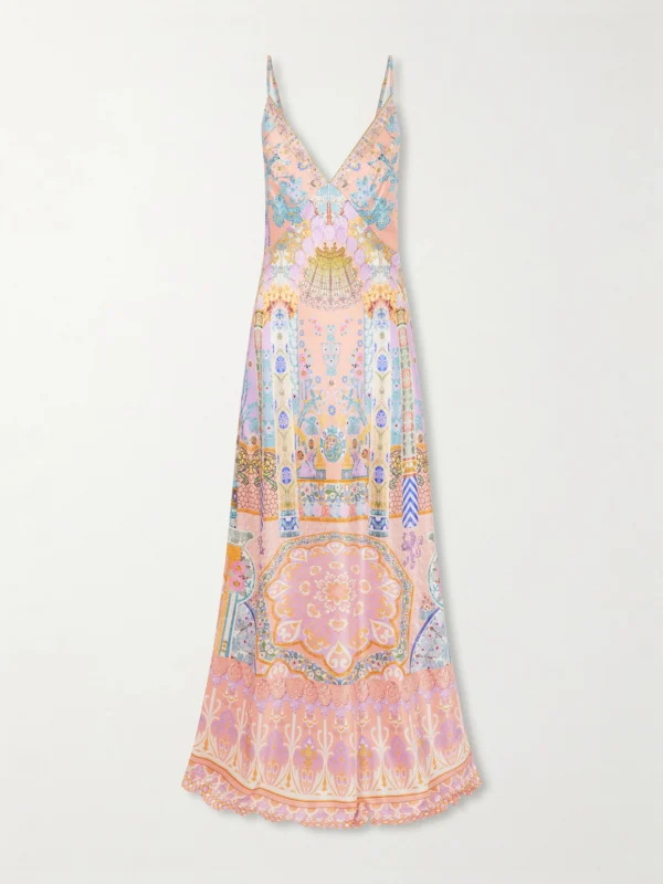 Camilla Printed Silk-satin Maxi Dress