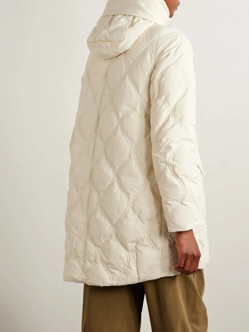 Back view of the Canada Goose Alessia Hooded Quilted Cotton-blend Ripstop Down Coat