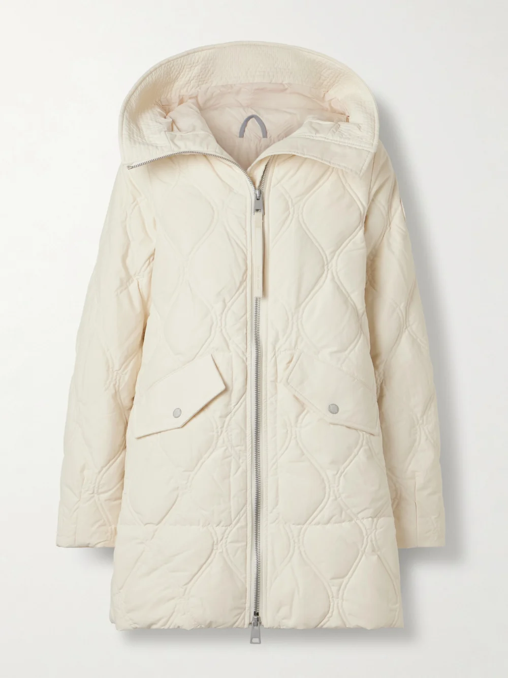 Canada Goose Alessia Hooded Quilted Cotton-blend Ripstop Down Coat in off-white