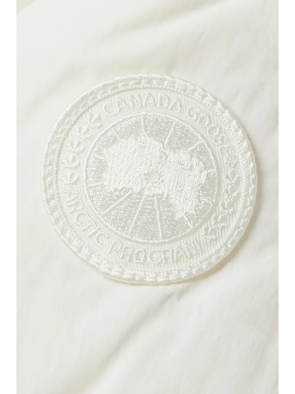 Close-up detail of the Canada Goose Marlow Hooded Quilted Ventera Down Jacket