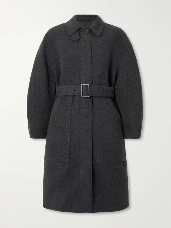 Canada Goose Mila Belted Brushed Padded Wool-blend Coat