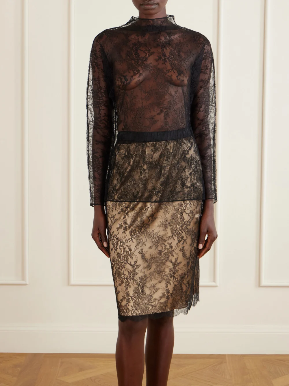 Carine Gilson Lace Top, worn by a model