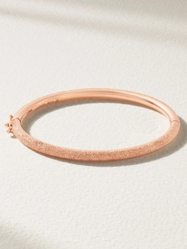 Carolina Bucci Florentine Finish 18-karat Rose Gold Bangle