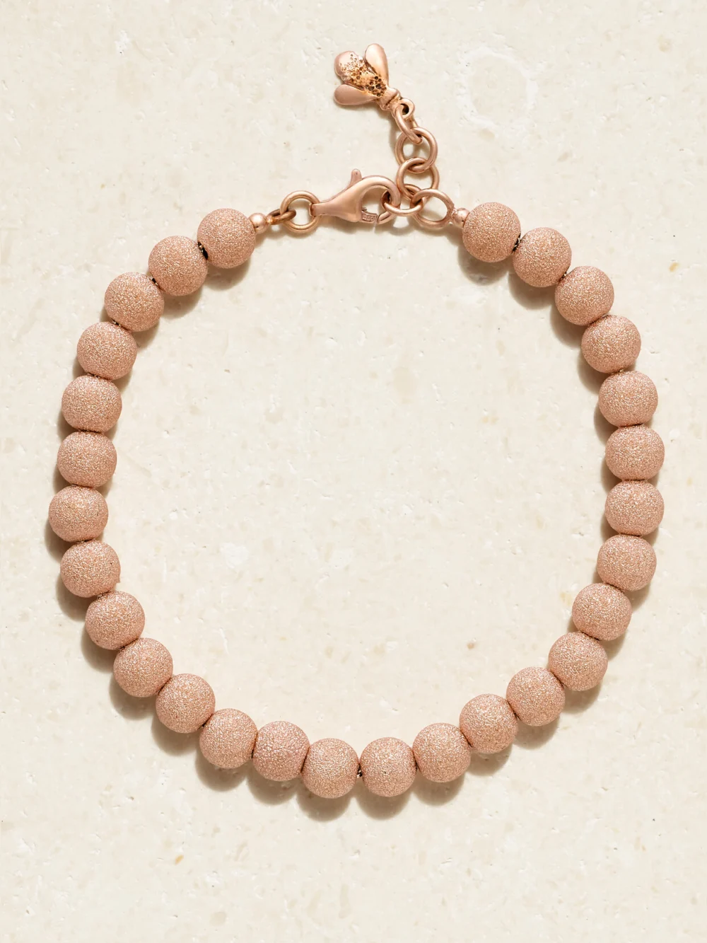 Carolina Bucci Florentine Finish 18-karat Rose Gold Beaded Bracelet