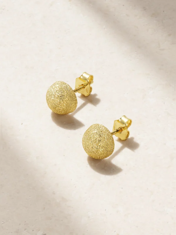Carolina Bucci Florentine Finish Medium 18-karat Gold Earrings