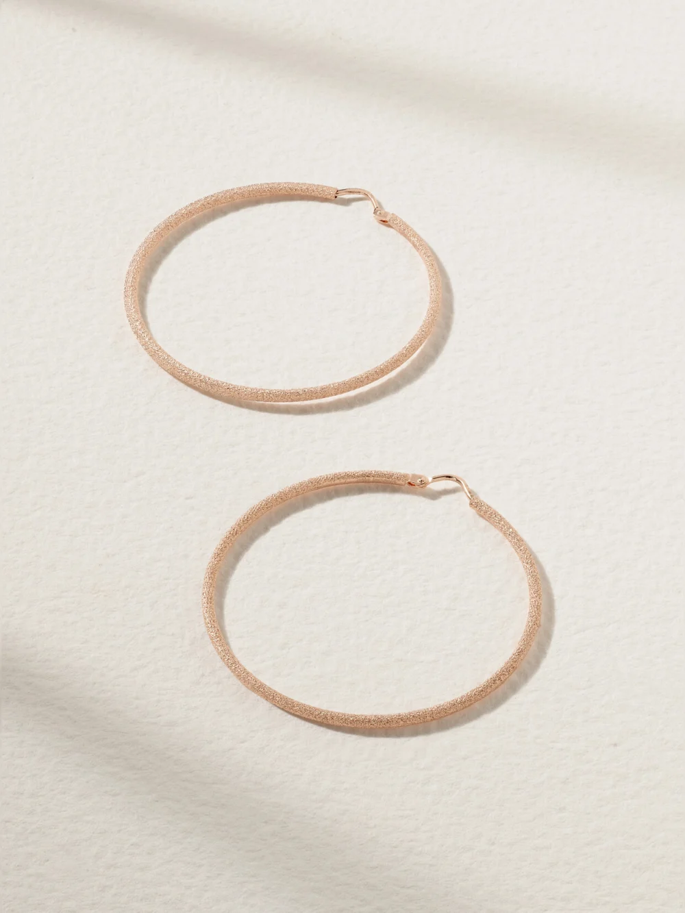 Carolina Bucci Florentine Finish Medium 18-karat Rose Gold Hoop Earrings