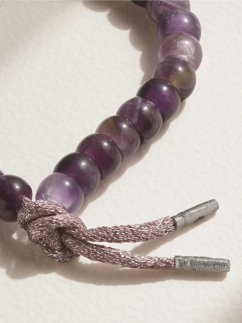 Back view of the Carolina Bucci Forte Beads Big Sur 18-karat Gold and Lurex Multi-stone Bracelet