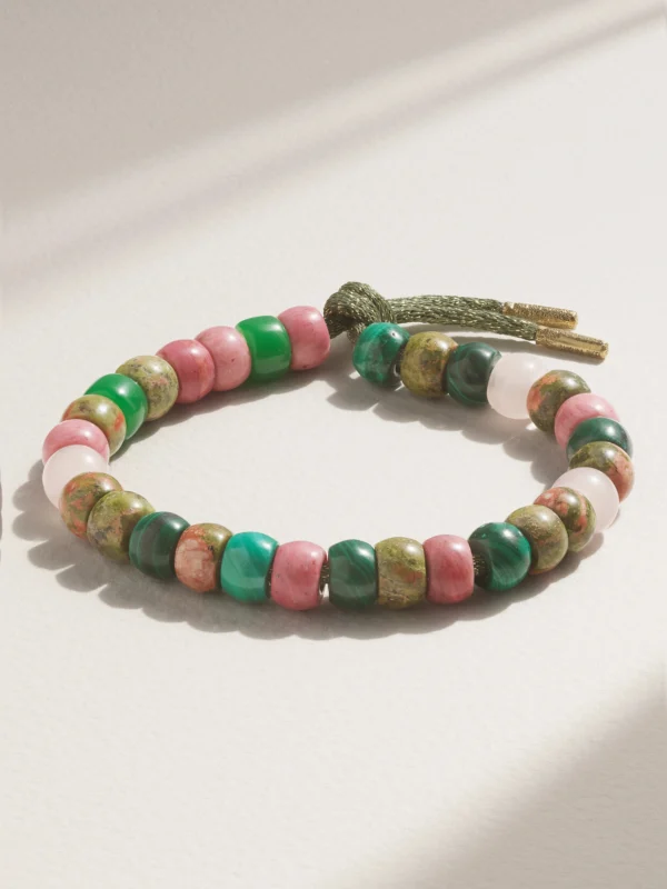 Carolina Bucci Forte Beads Comporta 18-karat Gold and Lurex Multi-stone Bracelet