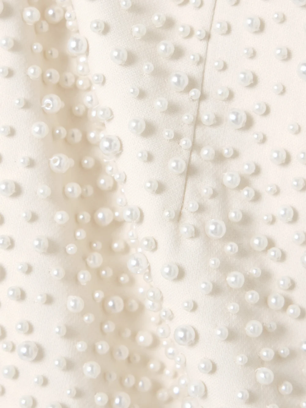 Close-up detail of the Carolina Herrera Embellished Wool-blend Crepe Mini Dress