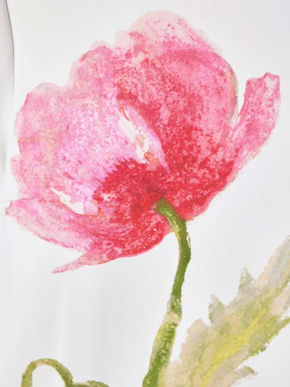 Close-up detail of the Carolina Herrera Floral-print Crepe Midi Dress