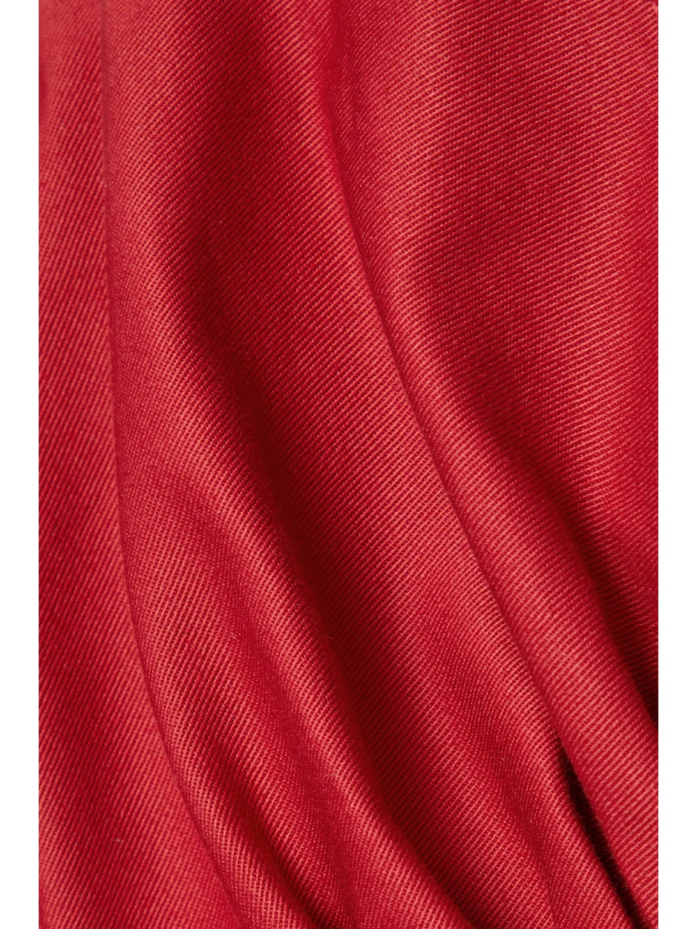 Close-up detail of the Carolina Herrera Gathered Cotton-blend Twill Mini Dress