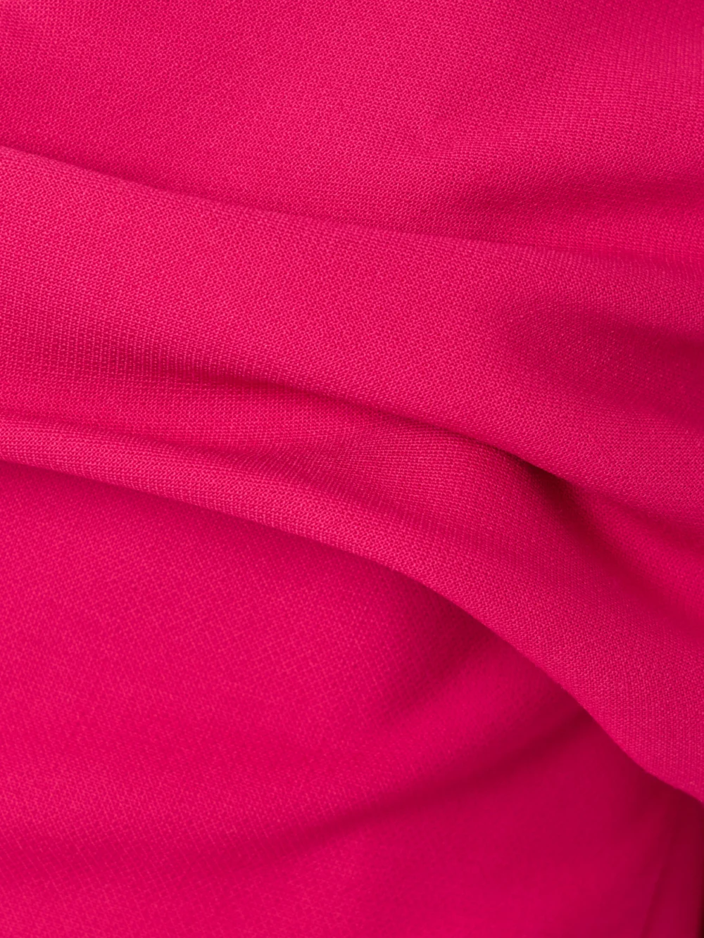 Close-up detail of the Carolina Herrera Off-the-shoulder Draped Wool-blend Crepe Midi Dress