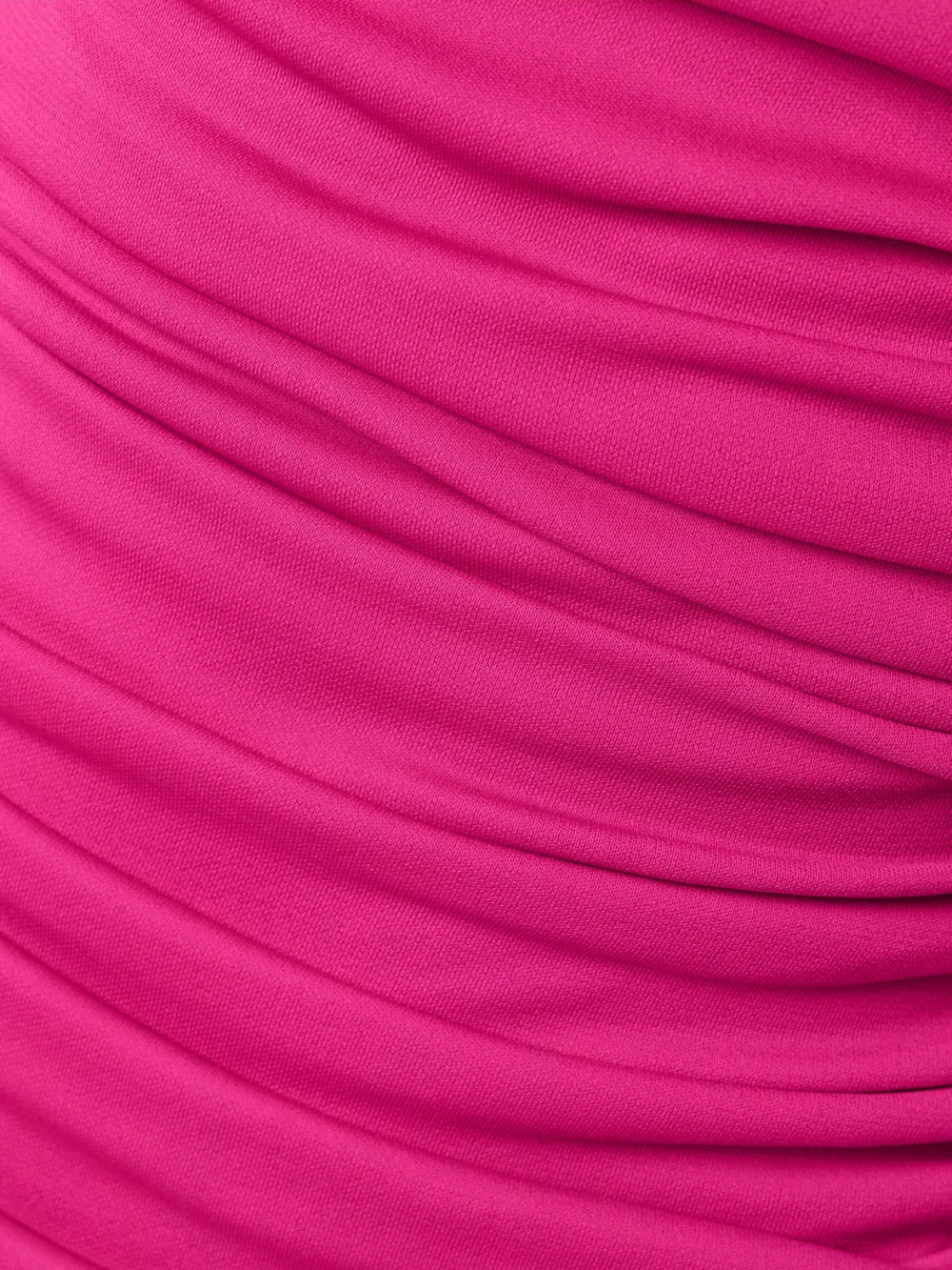 Close-up detail of the Carolina Herrera Off-the-shoulder Ruched Stretch-jersey Midi Dress