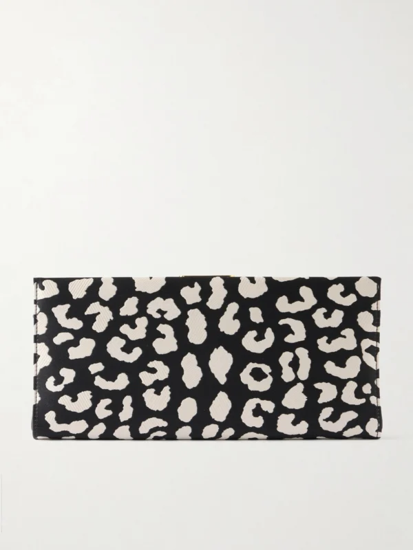 Carolina Herrera Pats Leopard-patterned Jacquard Clutch