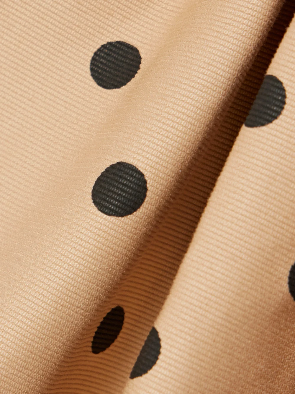 Close-up detail of the Carolina Herrera Polka-dot Faille Mini Dress