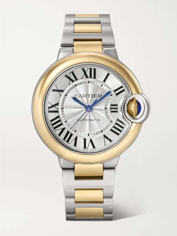 Cartier Ballon Bleu De Cartier Automatic 18-karat Gold and Stainless Steel Watch, Ref. Crw2bb0037