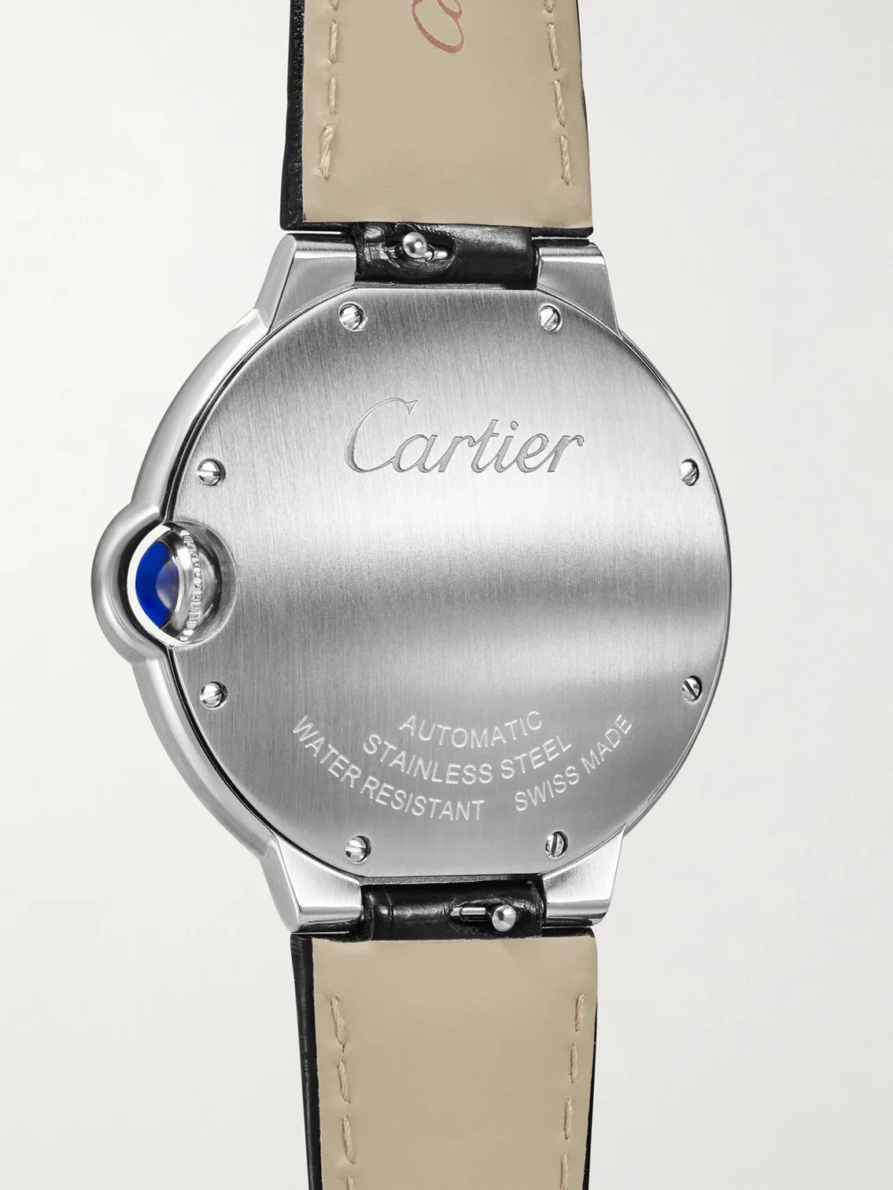 Back view of the Cartier Ballon Bleu De Cartier Automatic Stainless Steel Watch