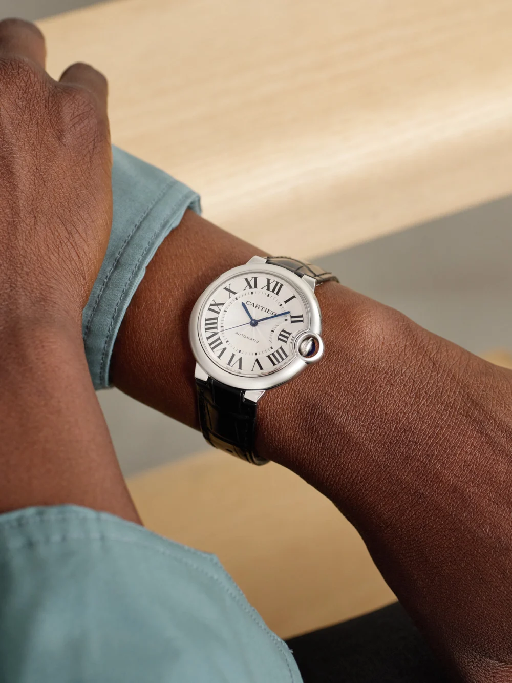 Cartier Ballon Bleu De Cartier Automatic Stainless Steel Watch, styled view