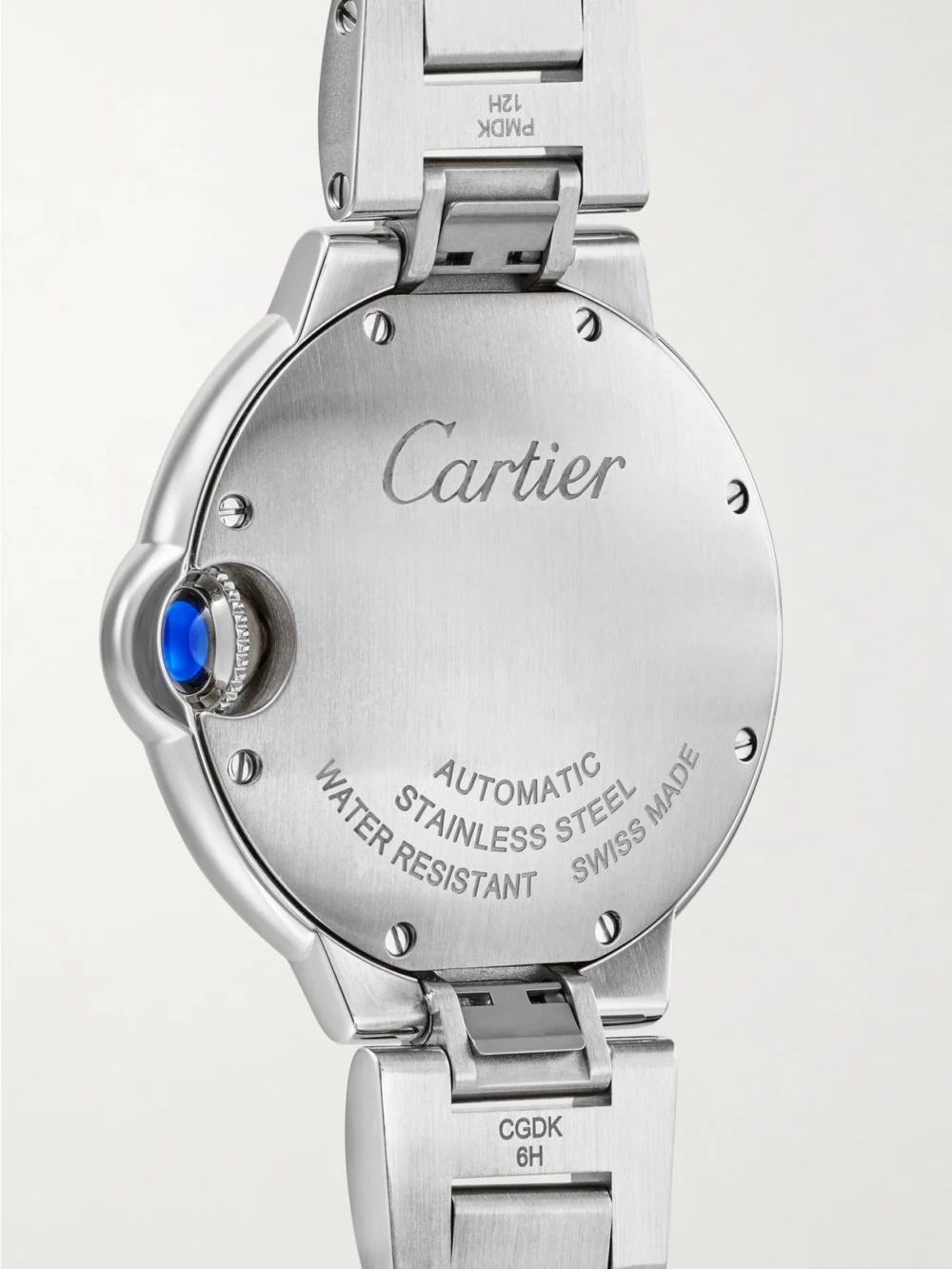 Back view of the Cartier Ballon Bleu De Cartier Automatic Stainless Steel Watch